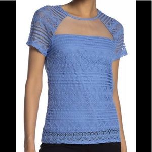 New raglan lace yoke top from Shelli Segal
